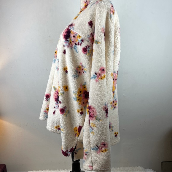 Floral Print Teddy Bear Pullover Jacket SZ 3X NWOT - Picture 8 of 8